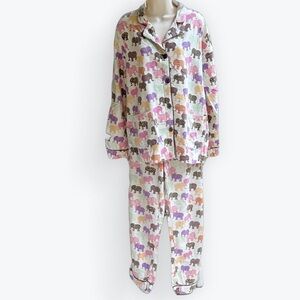 Colorful Elephants Pajama Set ~ M/L